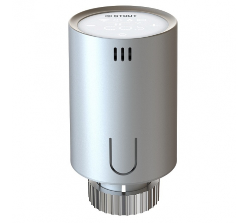 Умная термостатическая головка STOUT Zigbee, Серая