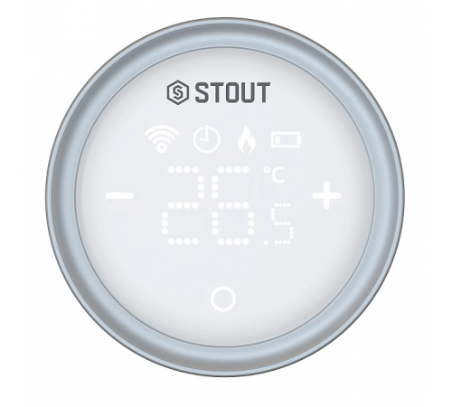 Умная термостатическая головка STOUT Zigbee, Серая