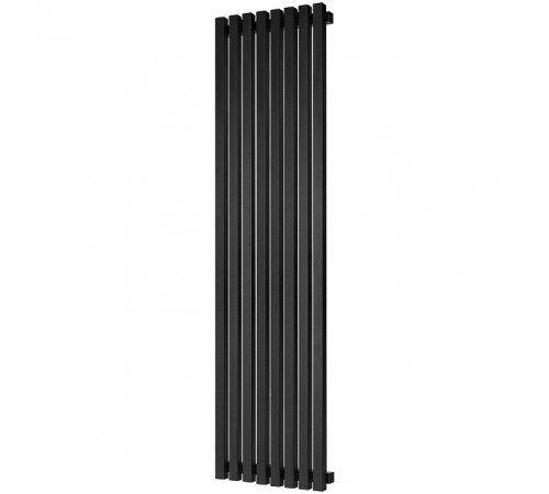 Стальной трубчатый радиатор STOUT TUBE QUADRO 8 секций нижнее правое подключение QV40-1750-8 R RAL1T103S9005 (черный матовый муар)
