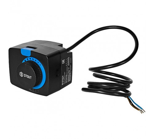 Сервопривод STOUT SVM-1005 24V,  пропорциональное управление 0(2)-10 В, 60/120сек (DIP)
