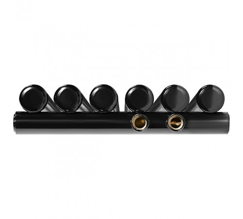 Стальной трубчатый радиатор STOUT TUBE ROUND нижнее правое подключение 6 секций R40 1-1750-6 RT RAL9005