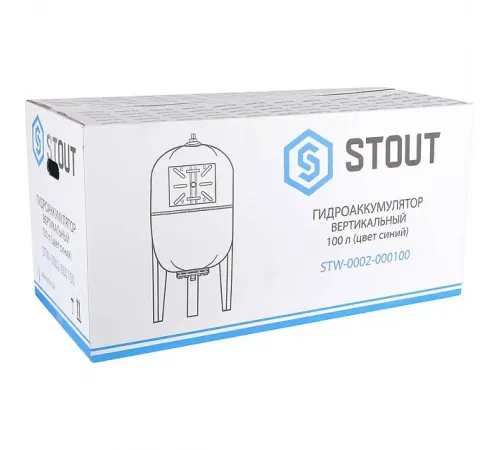 Расширительный бак, гидроаккумулятор для водоснабжения Stout 100 л, STW-0002-000100