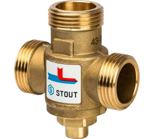 Термостатический смесительный клапан STOUT G 1 М-G 1 1/2F-G 1 M   60°С