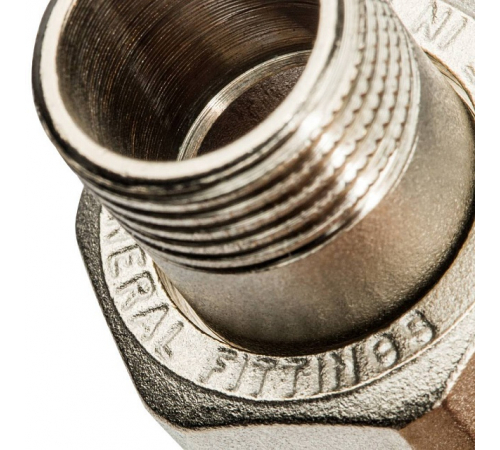 Разъемное соединение STOUT американка ВН 1/2 никелированное, уплотнение под гайкой o-ring кольцо