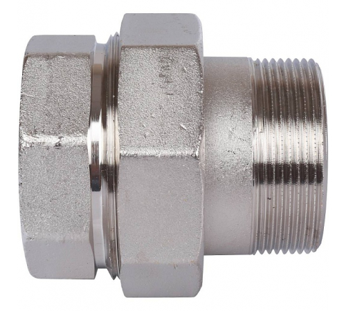 Разъемное соединение "американка" ВН Stout 2", SFT-0045-000002 уплотнение под гайкой по плоскости, никелированное