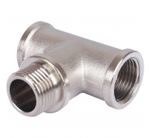 Тройник ВНВ никелированный Stout 1/2"x1/2"x1/2, SFT-0065-121212