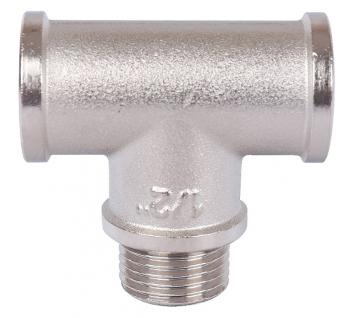 Тройник ВНВ никелированный Stout 1/2"x1/2"x1/2, SFT-0065-121212