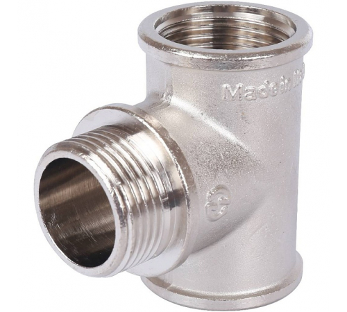 Тройник ВНВ никелированный Stout 1"x1"x1", SFT-0065-000111
