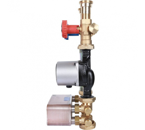 Насосная группа STOUT SDG-0038 с теплообменником 34 пластины,с насосом Grundfos UPSO 25-65 в теплоизоляции