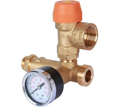 Насосная группа STOUT SDG-0038 с теплообменником 34 пластины,с насосом Grundfos UPSO 25-65 в теплоизоляции