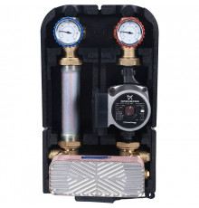 Насосная группа STOUT SDG-0038 с теплообменником 18 пластин,с насосом Grundfos UPSO 25-65 в теплоизоляции