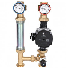 STOUT SDG-0007 Насосная группа с 3-х ходовым приводным смесителем 1" с насосом Grundfos UPM3 Hybrid 25-70