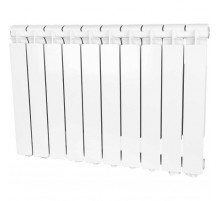 Радиатор алюминиевый STOUT Bravo 500 10 секции нижнее правое подключение (белый RAL 9010)