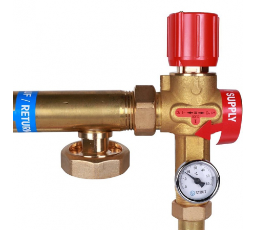 STOUT  Насосно-смесительный узел ISOTHERM 30-50°C, без насоса.