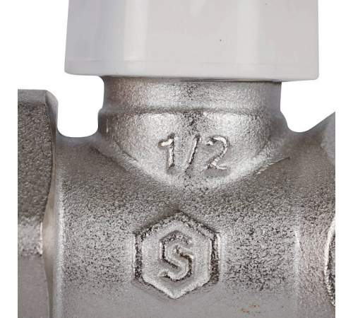 Клапан запорно-балансировочный прямой STOUT SVL 1/2 (с дополнительным уплотнением)
