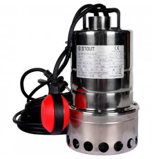 Насос дренажный STOUT с поплавком, кабель 10 м, 230V, Q=175 л/мин, H=7,5 м