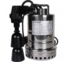 Насос дренажный STOUT с вертикальным поплавком, кабель 10 м, 230V, Q=150 л/мин, H=8 м
