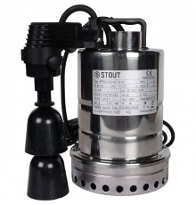 Насос дренажный STOUT с вертикальным поплавком, кабель 10 м, 230V, Q=150 л/мин, H=8 м