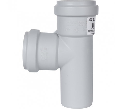 Тройник канализационный бесшумный STOUT D58x58/ 87,5°