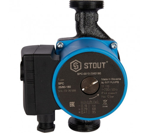 Насос циркуляционный STOUT 25/60-180 мм