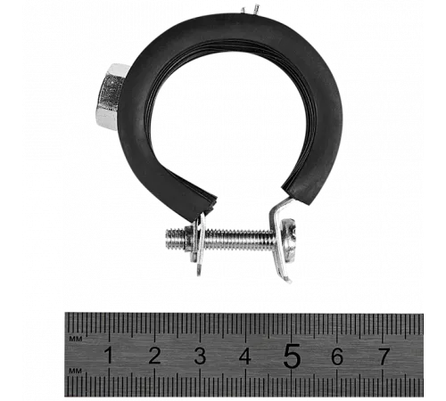 Хомут для труб одновинтовой STOUT с гайкой М8, 1 (32-35мм)