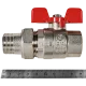 Кран шаровой полнопроходной с американкой STOUT ВР/НР ручка бабочка 3/4 (EPDM)