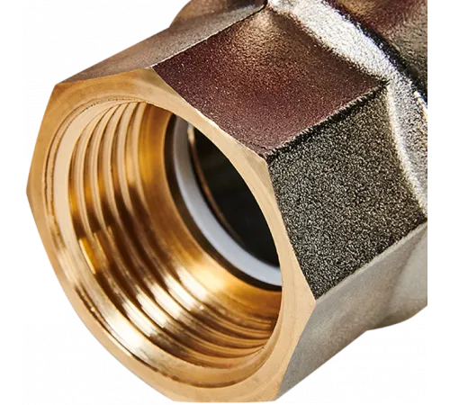 Кран шаровой полнопроходной с американкой STOUT ВР/НР ручка бабочка 1 (EPDM)