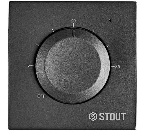 Термостат универсальный STOUT 3А, ON/OFF черный