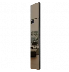 Дизайн-конвектор STOUT LUNA 225x1200 прав 0.7 кВт шнур RAL9005 Mirror bronze BI