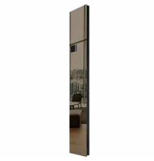 Дизайн-конвектор STOUT LUNA 225x1400 прав 0.9 кВт шнур RAL9005 Mirror bronze BI