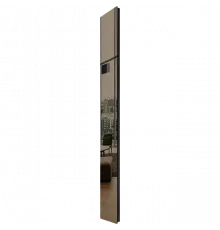 Дизайн-конвектор STOUT LUNA 225x2200 прав 1.6 кВт шнур RAL9005 Mirror bronze BI