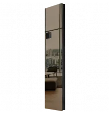 Дизайн-конвектор STOUT LUNA 300x1200 прав 0.7 кВт шнур RAL9005 Mirror bronze BI