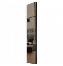 Дизайн-конвектор STOUT LUNA 300x1400 прав 1.8 кВт шнур RAL9005 Mirror bronze BI