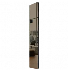 Дизайн-конвектор STOUT LUNA 300x1600 прав 1.1 кВт шнур RAL9005 Mirror bronze BI