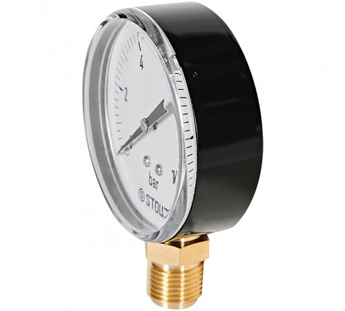 Манометр радиальный STOUT корпус Dn 80 мм 1/2 , 0...10 бар, кл.2.5