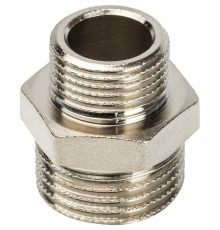 Ниппель НН переходной никелированный Stout 1/2"x3/8", SFT-0004-001238