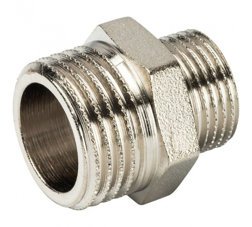 Ниппель НН переходной никелированный Stout 1/2"x3/8", SFT-0004-001238