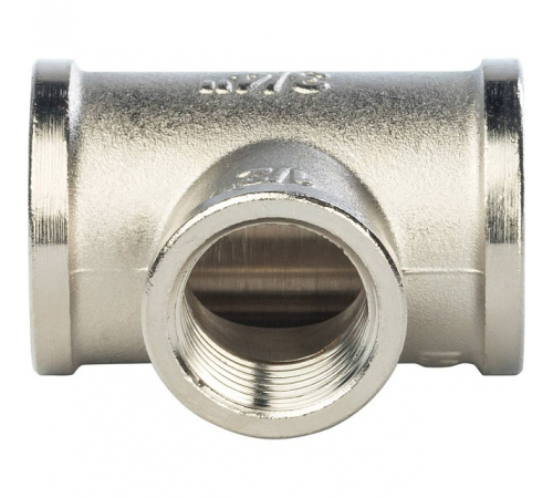 Тройник ВВ переходной никелированный Stout 3/4"x1/2"x3/4", SFT-0022-341234