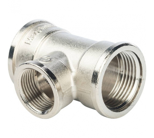 Тройник ВВ переходной никелированный Stout 1"x3/4"x1", SFT-0022-001341
