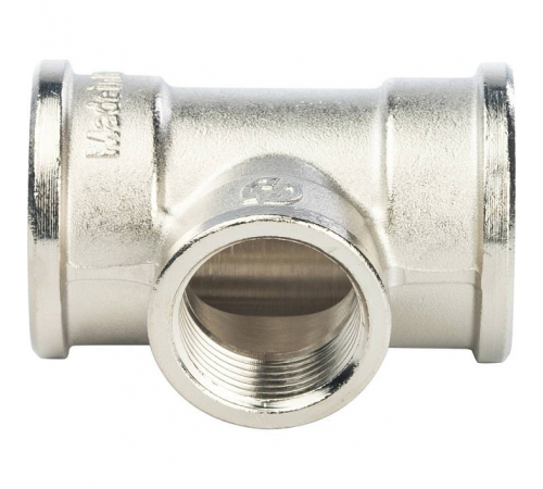 Тройник ВВ переходной никелированный Stout 1"x3/4"x1", SFT-0022-001341