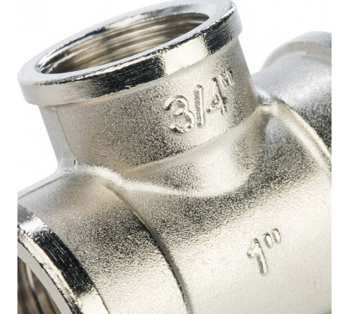 Тройник ВВ переходной никелированный Stout 1"x3/4"x1", SFT-0022-001341
