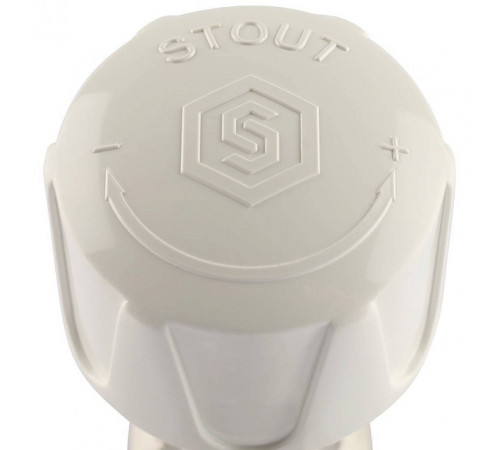Клапан ручной терморегулирующий STOUT SVRs с неподъемным шпинделем, угловой 1/2