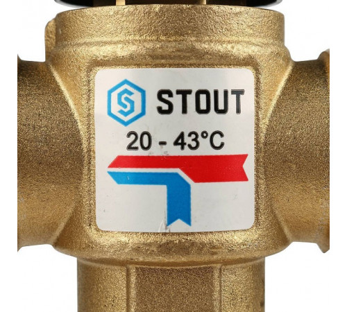 STOUT  Насосно-смесительный узел с термостатическим клапаном 20-43°C, с насосом UPSO