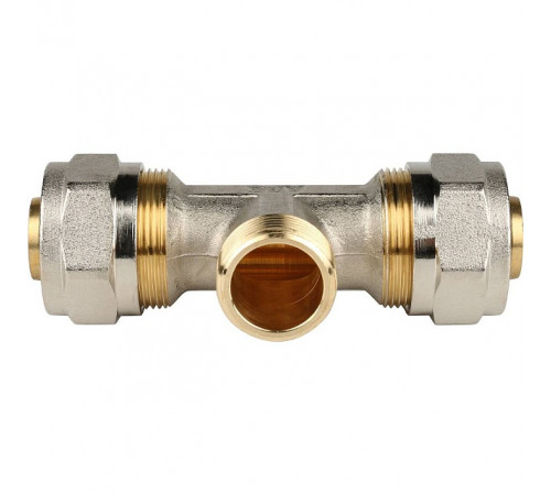 *SFS-0011-003426 STOUT Тройник-переходник с наружной резьбой 3/4 х26 для металлопластиковых труб винтовой