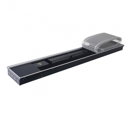 Внутрипольный конвектор STOUT SCQ-1100 75х240х1500 (Решётка роликовая) правое подключение
