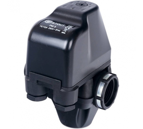 Реле давления STOUT SCS-0001 для водоснабжения со встроенным манометром PM5-3W, 1-5 бар