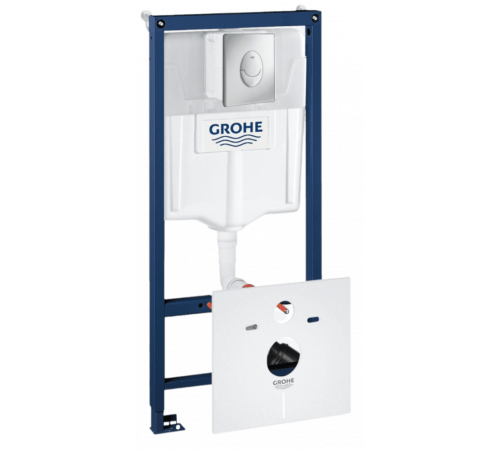 Инсталляция для унитаза GROHE Rapid SL 38750001, 4 в 1 с панелью смыва