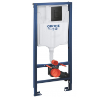Инсталляция для унитаза GROHE Solido 38811KF0, 3 в 1 с черной матовой панелью смыва