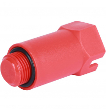 Заглушка монтажная красная 1/2" НР
