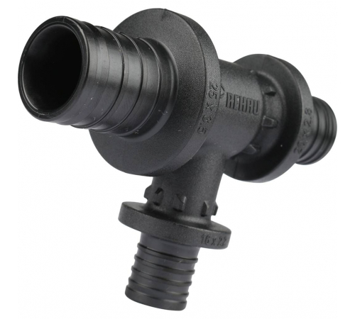 Тройник с уменьшенным боковым и торцевым проходом Rehau Rautitan 25-16-20 PX, 11600831001